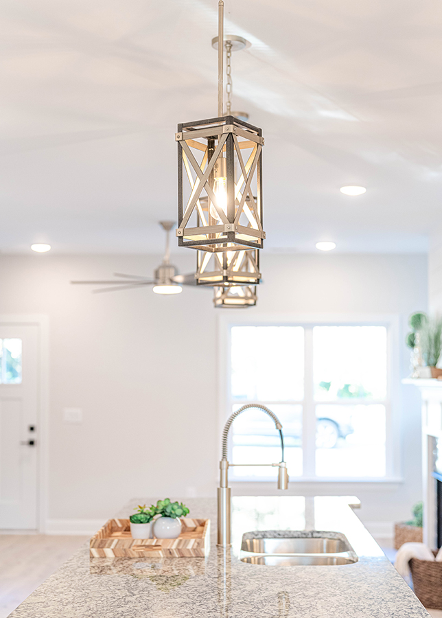 Elmore Builders affordable luxury beautifully designed kitchen and living space